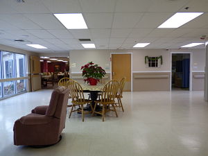image of the table and chairs in visiting area